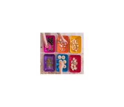 Tout Pour le Jeu 6 grandes barquettes plateaux colorés Bioplastique 23 x 14.9 x 4 cm GM