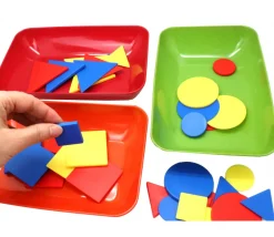 Tout Pour le Jeu 6 grandes barquettes plateaux colorés Bioplastique 23 x 14.9 x 4 cm GM