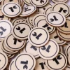 Tout Pour le Jeu 500 Jetons en bois 1 € - 2.5 cm