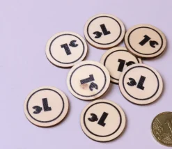 Tout Pour le Jeu 500 Jetons en bois 1 € - 2.5 cm