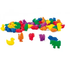Tout Pour le Jeu 72 animaux de la ferme 3 cm- 6 couleurs