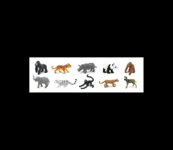 Tout Pour le Jeu 10 Animaux en danger - espèces terrestres menacées dans un tube de rangement