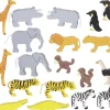 Tout Pour le Jeu 20 animaux Sauvages en bois avec couleurs