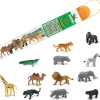 Tout Pour le Jeu 12 Animaux Sauvages SAVANE dans un tube de rangement