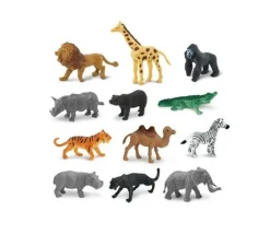 Tout Pour le Jeu 12 Animaux Sauvages SAVANE dans un tube de rangement