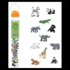 Tout Pour le Jeu 11 Animaux Sauvages ZOO dans un tube de rangement
