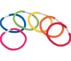 Tout Pour le Jeu 6 Anneaux en corde multicolores de 11.5 cm pour jeux de lancer