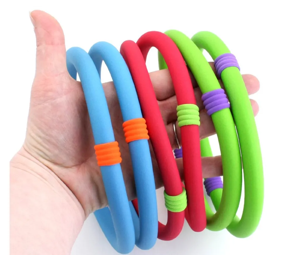 Tout Pour le Jeu 6 Anneaux souples de 15 cm pour jeux de lancer