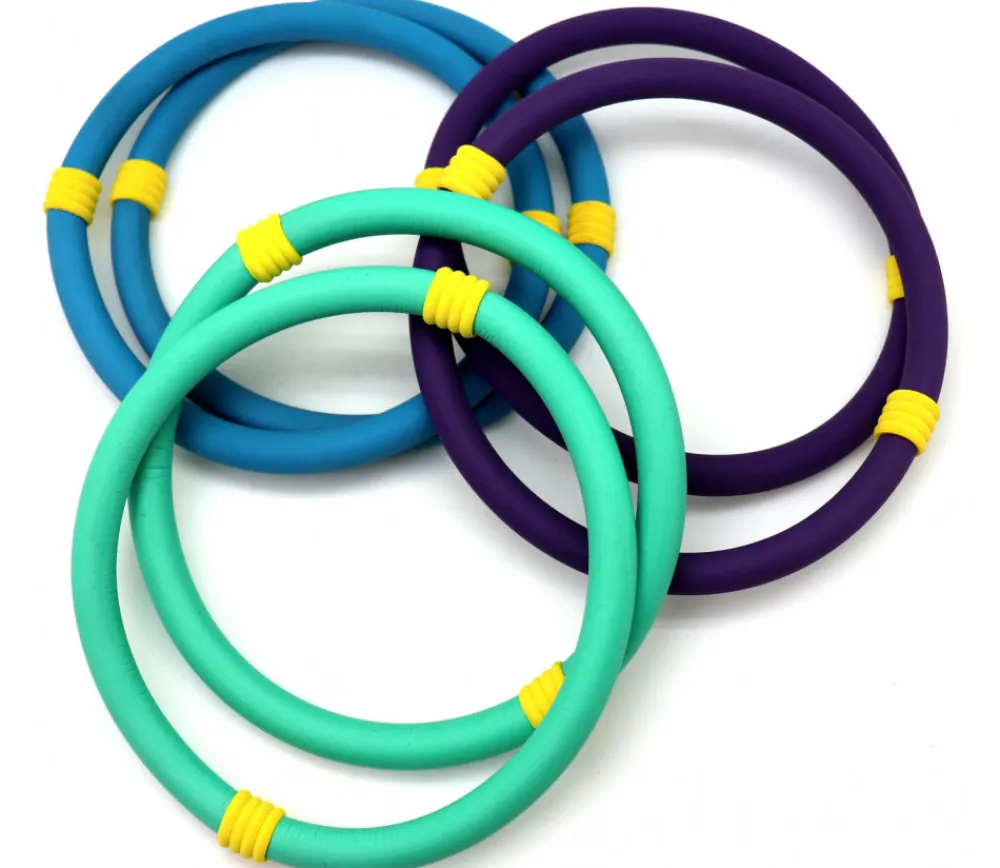 Tout Pour le Jeu 6 Anneaux souples de 15 cm pour jeux de lancer