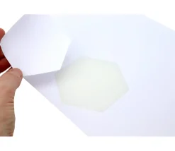 Tout Pour le Jeu 6 autocollants hexagones 95 mm blancs à imprimer sur feuille A4