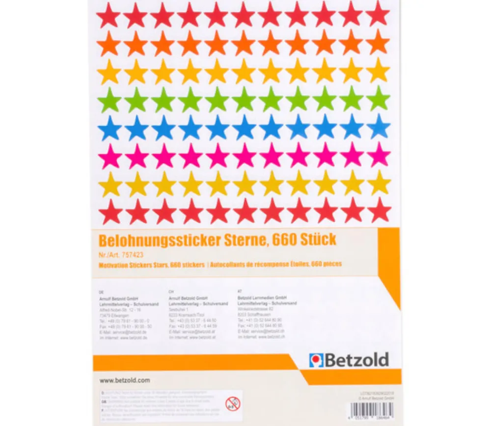 Tout Pour le Jeu 660 autocollants stickers étoiles