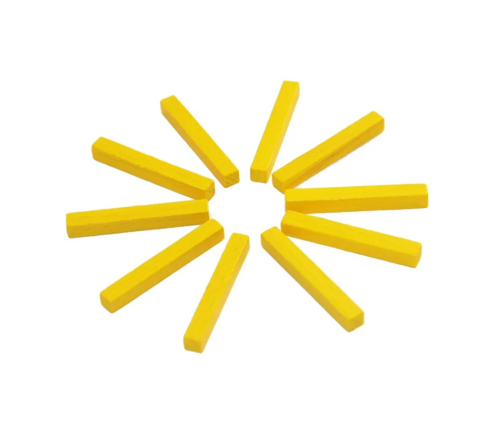 Tout Pour le Jeu 60 Baguettes en bois multicolores 5x5x39 mm