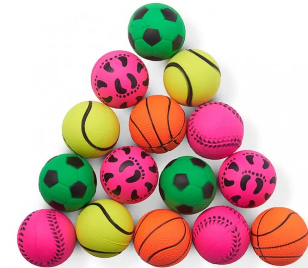 Tout Pour le Jeu 15 balles Ø 6 cm - mini ballon foot, basket, baseball, tennis