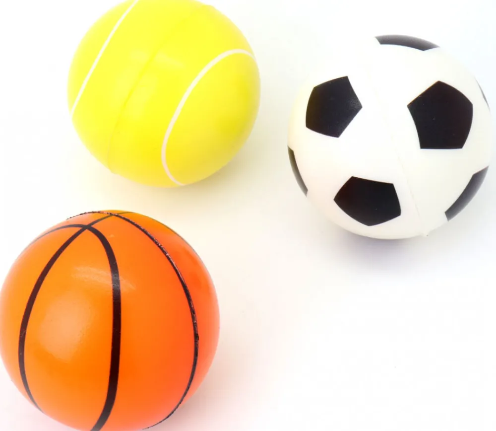 Tout Pour le Jeu 3 Balles Ø 7 cm - mini ballon foot, basket et tennis