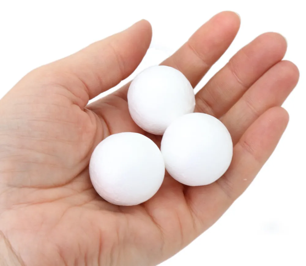 Tout Pour le Jeu 3 Balles blanches en polystyrène 3 cm