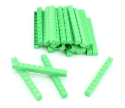 Tout Pour le Jeu 50 barres dizaines vertes 10 x 1 x 1 cm encastrables