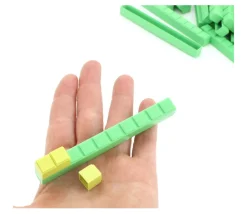 Tout Pour le Jeu 50 barres dizaines vertes 10 x 1 x 1 cm encastrables