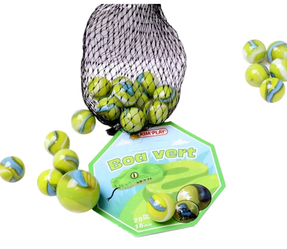 Tout Pour le Jeu 20 Billes Boa vert 16 mm + 1 calot