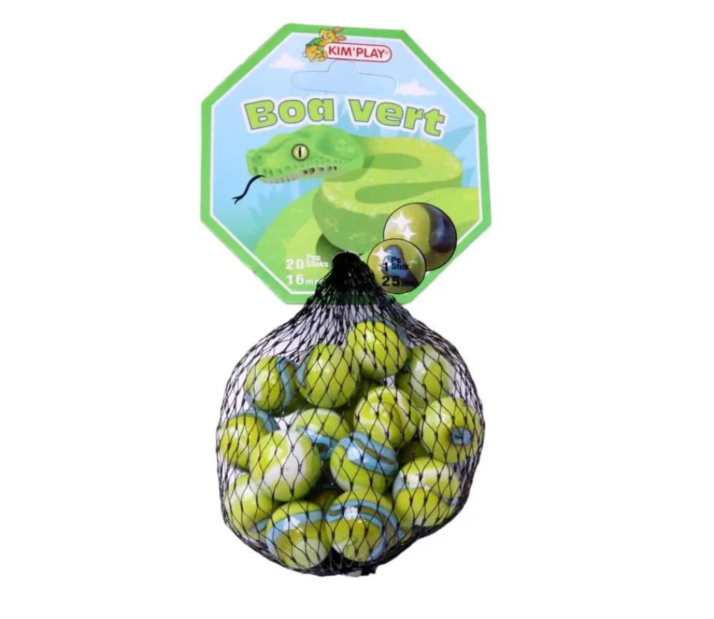 Tout Pour le Jeu 20 Billes Boa vert 16 mm + 1 calot