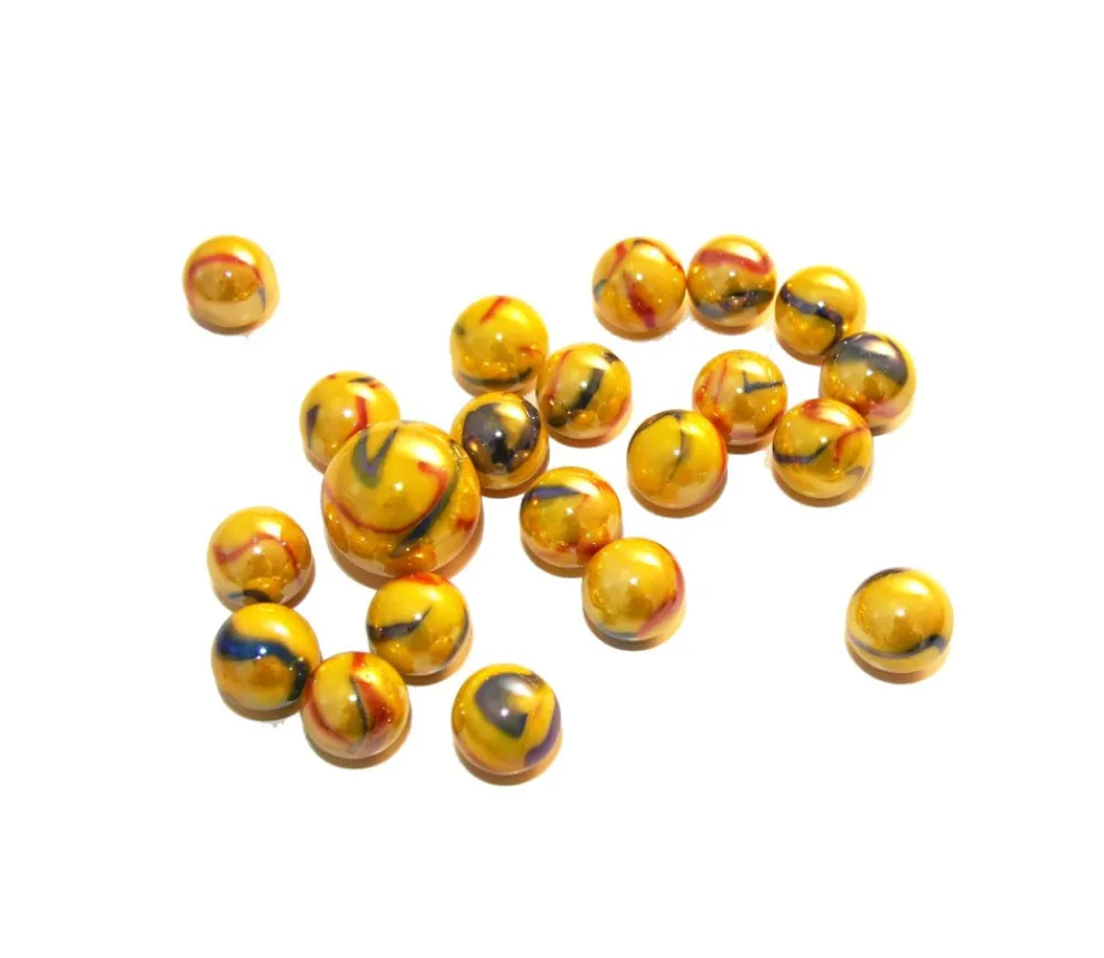 Tout Pour le Jeu 20 Billes opaques jaunes canaris + 1 boulet