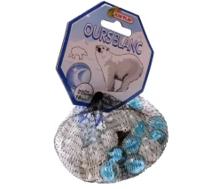Tout Pour le Jeu 20 Billes ours blanc 16 mm + 1 calot 25 mm -