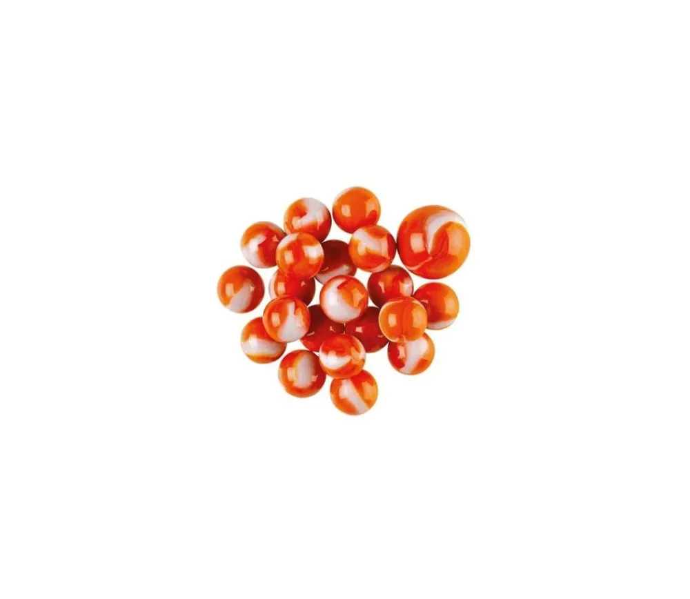 Tout Pour le Jeu 20 Billes Poisson rouge orange pour jeu 16 mm + 1 calot
