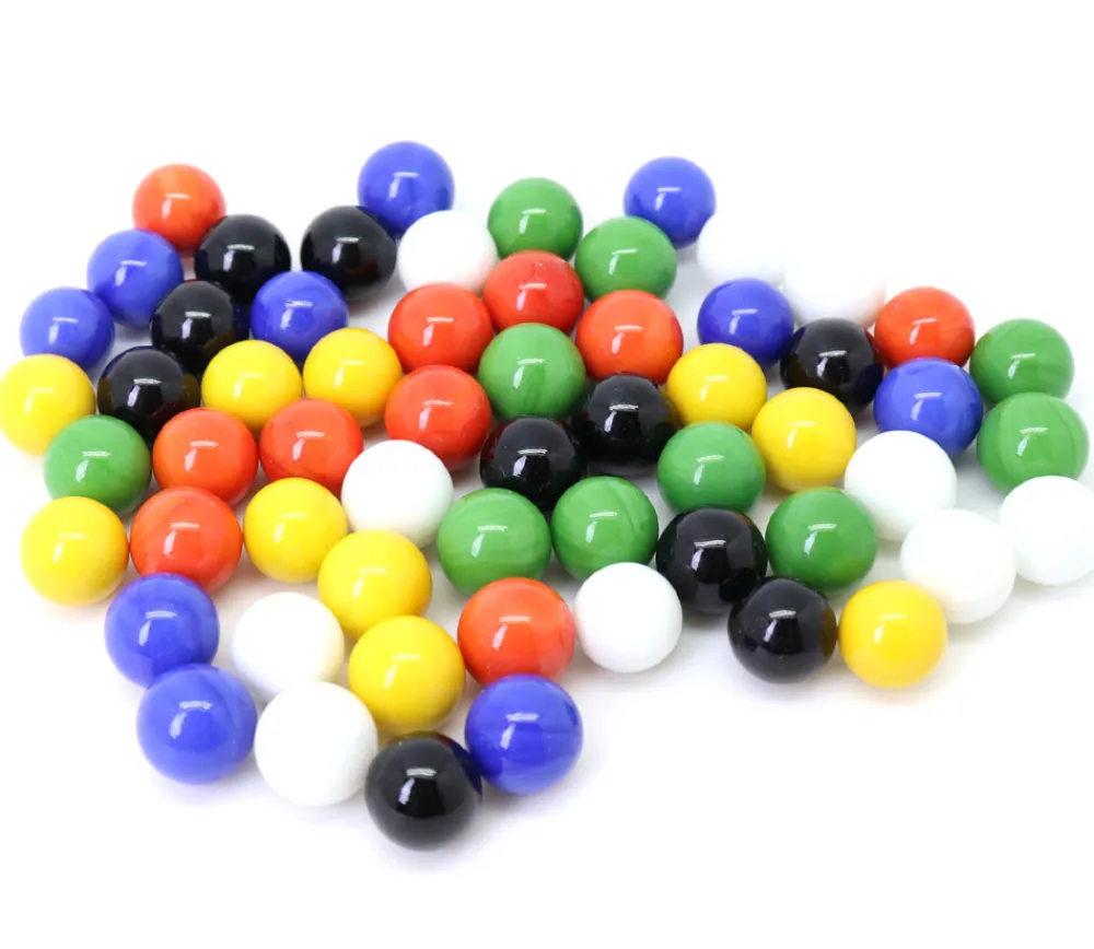 Tout Pour le Jeu 60 billes pour dames chinoises et jeu de toc 12 à 14 mm - 6 couleurs
