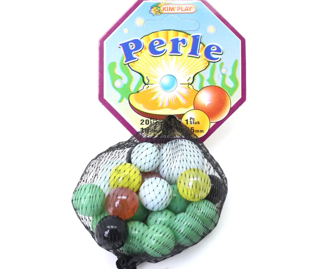 Tout Pour le Jeu 20 Billes série Perle 16 mm + 1 calot 25 mm - couleurs assorties