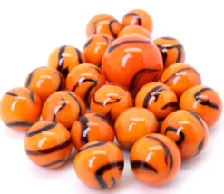 Tout Pour le Jeu 20 Billes tigre multicolores 16 mm + 1 calot 25 mm -