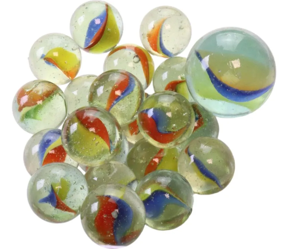Tout Pour le Jeu 20 Billes verre oeil de chat pour jeu 16 mm + 1 calot