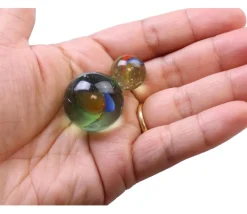 Tout Pour le Jeu 20 Billes verre oeil de chat pour jeu 16 mm + 1 calot
