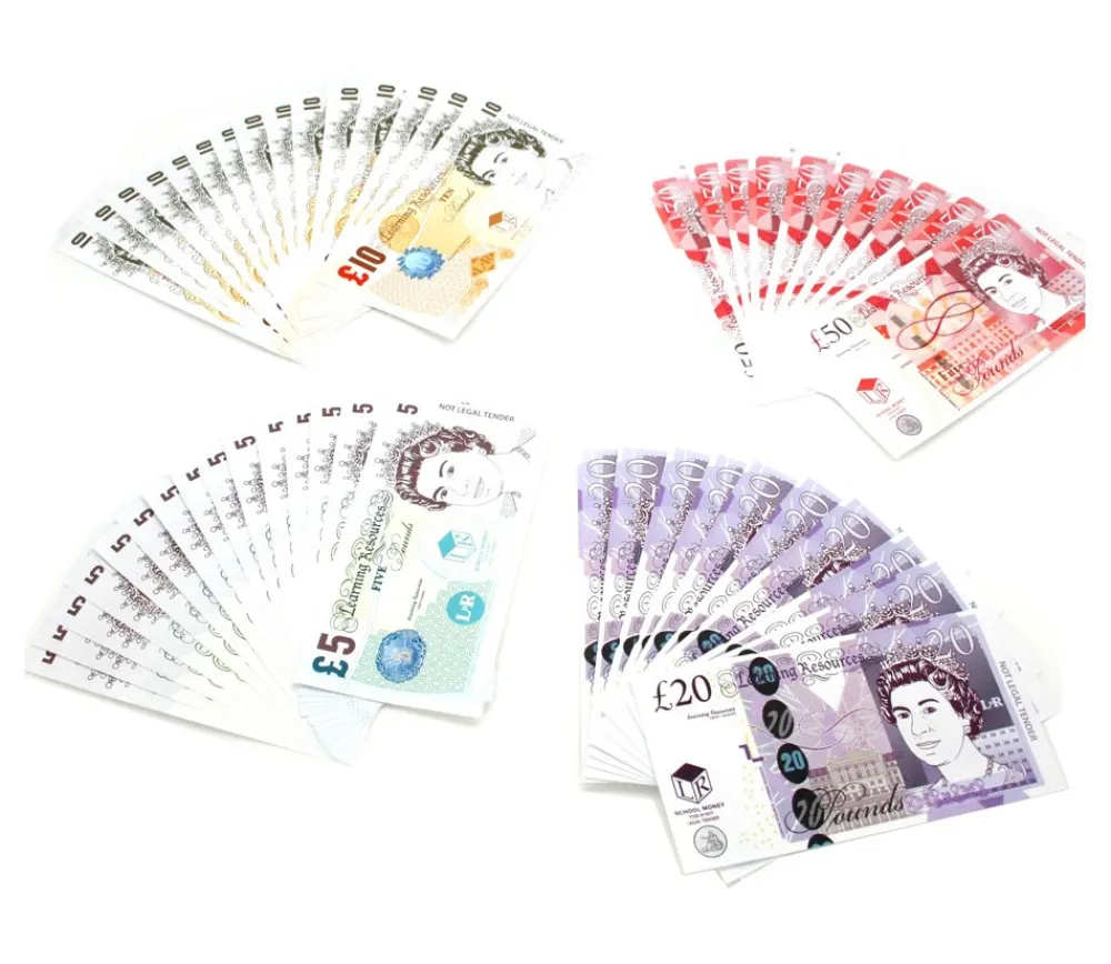 Tout Pour le Jeu 50 billets argent UK - LIVRES sterling anglais monnaie factice