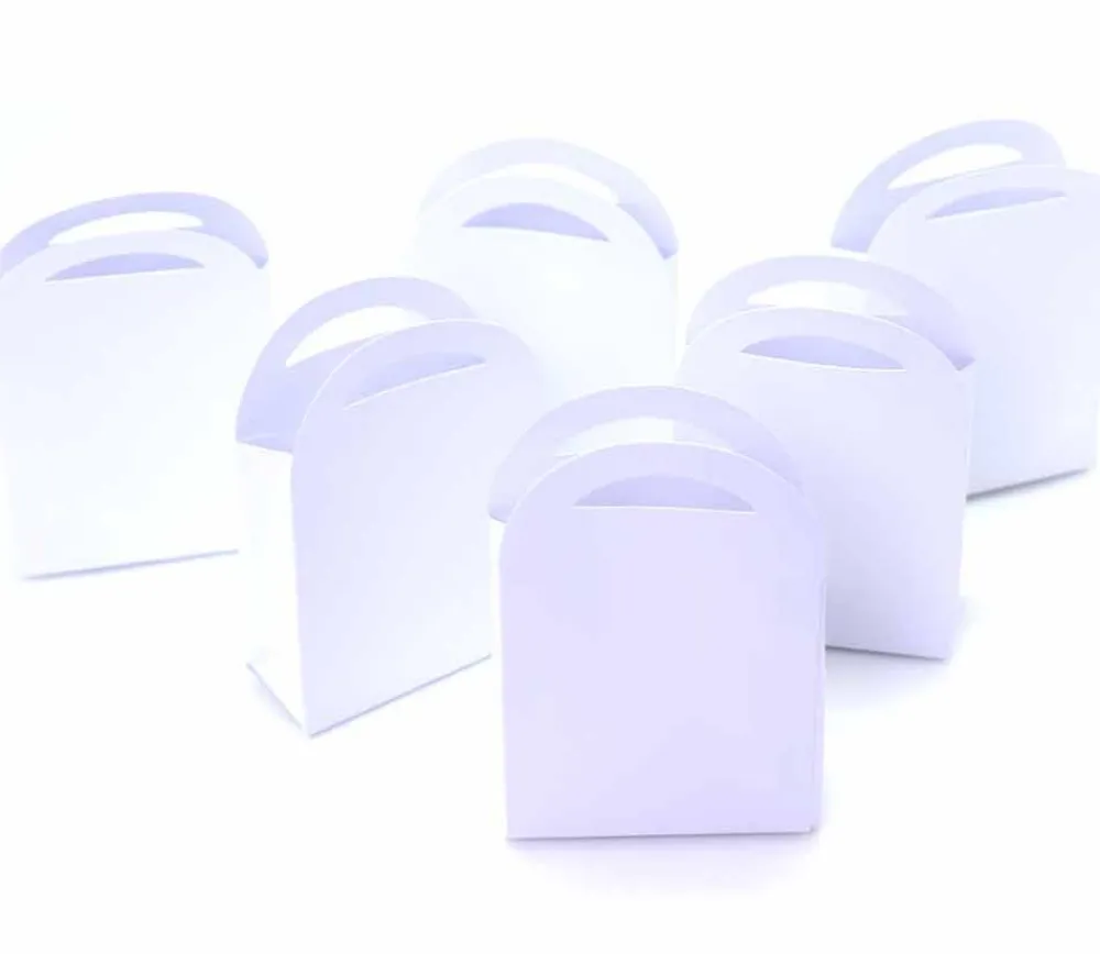 Tout Pour le Jeu 6 Boites Pochettes cadeaux carton blanc 7 x 10 cm