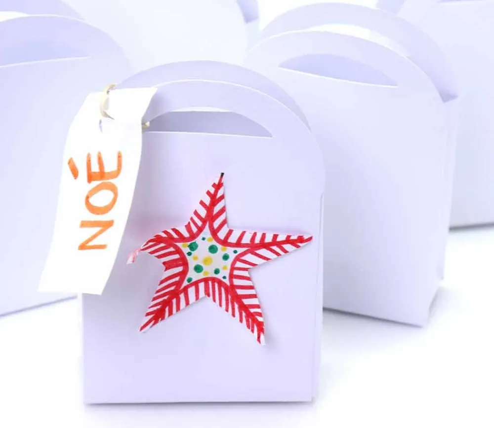 Tout Pour le Jeu 6 Boites Pochettes cadeaux carton blanc 7 x 10 cm