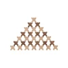 Tout Pour le Jeu 48 Bonhommes X meeple 4.2 cm à empiler en bois marron et naturel