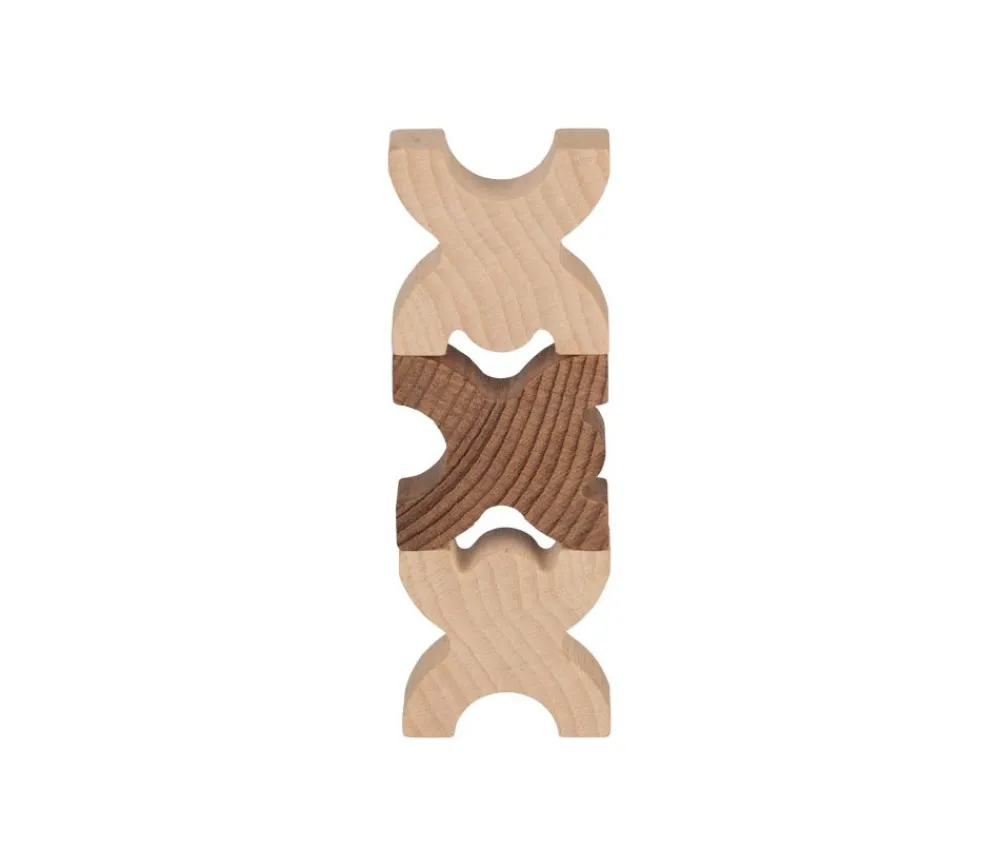 Tout Pour le Jeu 48 Bonhommes X meeple 4.2 cm à empiler en bois marron et naturel