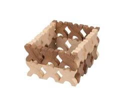 Tout Pour le Jeu 48 Bonhommes X meeple 4.2 cm à empiler en bois marron et naturel