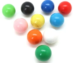 Tout Pour le Jeu 10 boules bois 3 cm multicolores - billes hêtre diamètre 30 mm