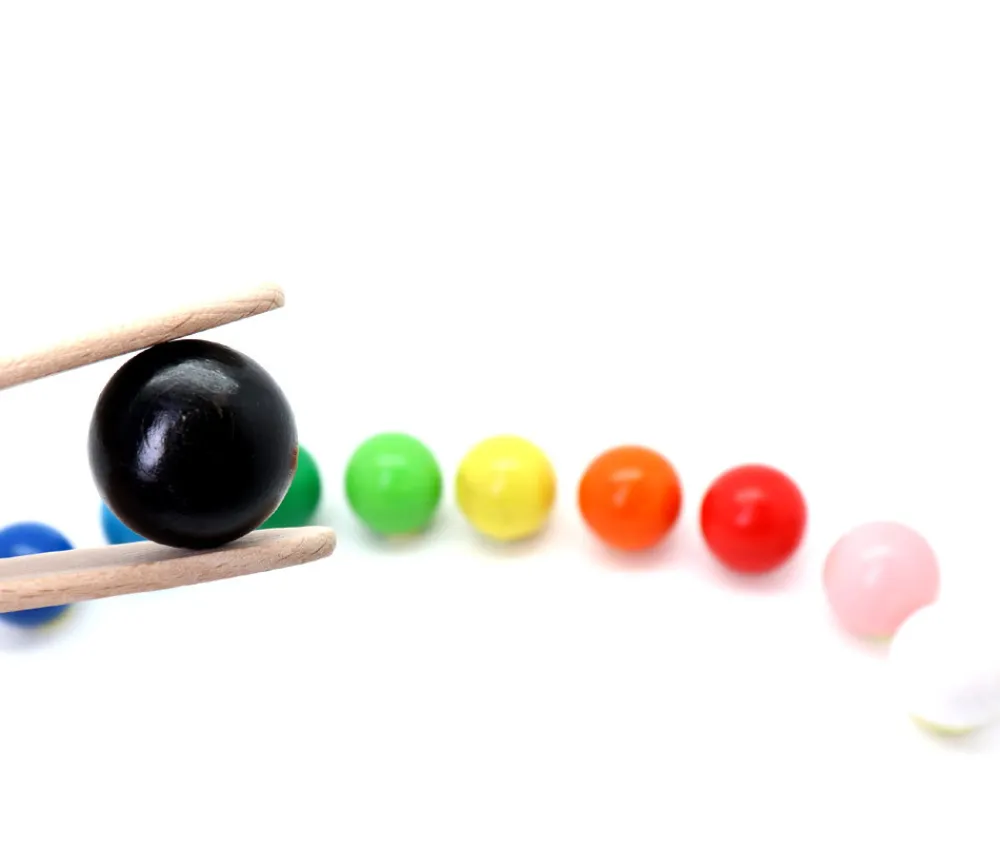 Tout Pour le Jeu 10 boules bois 3 cm multicolores - billes hêtre diamètre 30 mm