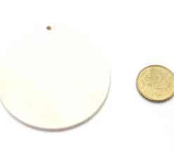 Tout Pour le Jeu 6 boules en bois plates à décorer et suspendre 6 cm