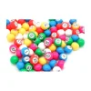 Tout Pour le Jeu 90 boules loto 18 mm de diamètre numérotées en plastique coloré
