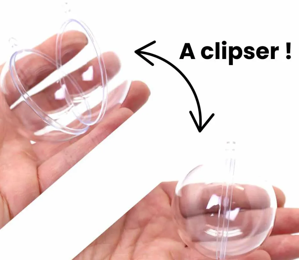 Tout Pour le Jeu 5 Boules plastique cristal 5 cm à remplir et suspendre
