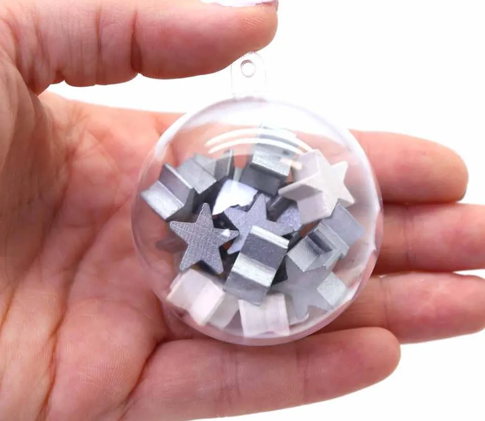 Tout Pour le Jeu 5 Boules plastique cristal 5 cm à remplir et suspendre