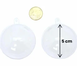 Tout Pour le Jeu 5 Boules plastique cristal 5 cm à remplir et suspendre