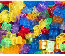 Tout Pour le Jeu 1000 briques de construction multicolores translucides