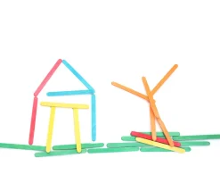 Tout Pour le Jeu 100 bâtonnets esquimaux colorés 7.5 cm bois bricolage et jeux