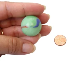 Tout Pour le Jeu 20 calots en verre grosses billes vertes - 25 mm