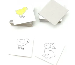 Tout Pour le Jeu 24 carrés 4 x 4 cm carton rigide blanc/gris vierge tuiles à personnaliser