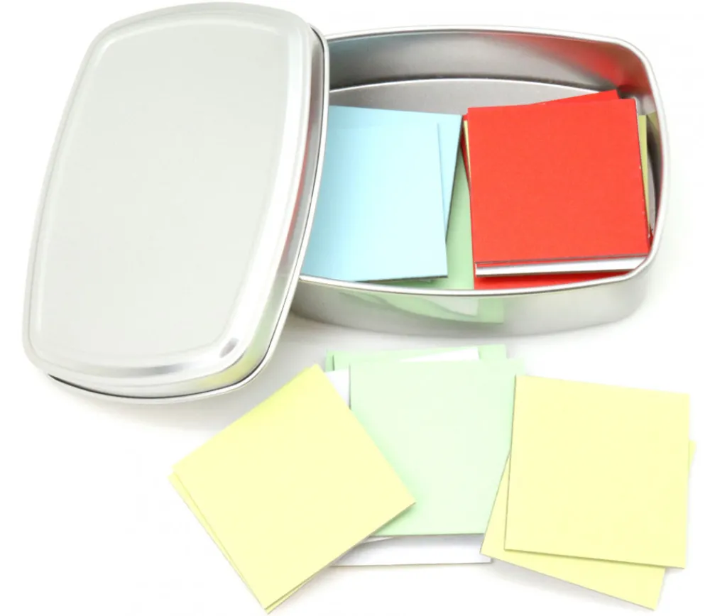Tout Pour le Jeu 24 carrés 4 x 4 cm carton rigide bleu clair/blanc vierge tuiles à personnaliser