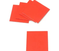 Tout Pour le Jeu 24 carrés 4 x 4 cm carton rigide rouge/blanc vierge tuiles à personnaliser